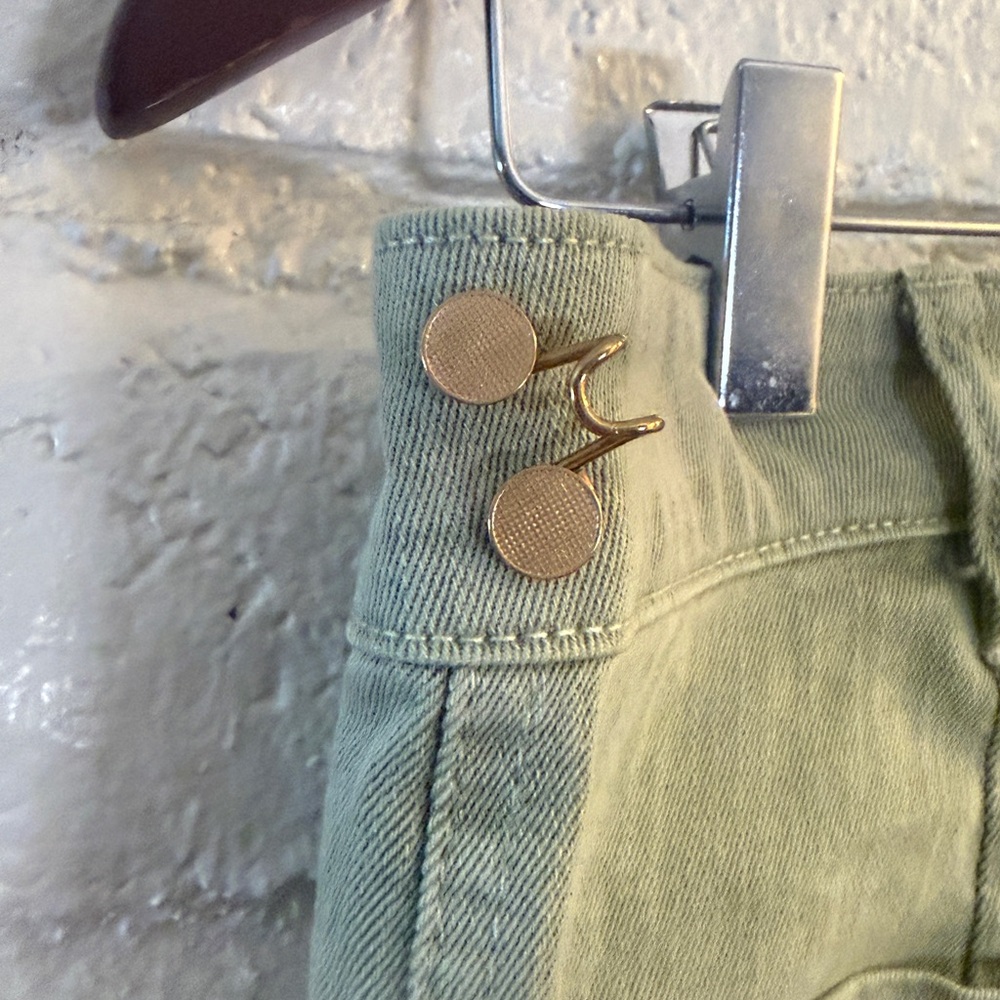 Fashion Nova Olive Green Cargo Pants High Rise Utility Wide Leg Size M - Picture 7 of 7